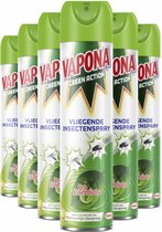 6x Vapona Green Action Vliegende Insecten Spray 400 ml