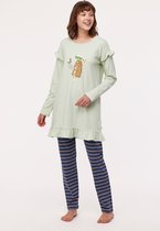 Woody - Meisjes/Dames Pyjama Mammoet - Muntgroen - 12 jaar