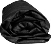 Sleepnight Hoeslaken - Flanel - (hoekhoogte 25 cm ) noir - B 180 x L 200 cm - Lits-jumeaux - Geschikt voor Standaard Matras - 550800-B 180 x L 200 cm