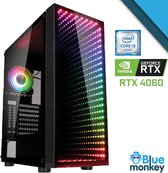 Blue Monkey RGB Game PC: i5 10400F - RTX 4060 - 480 GB SSD - 16 GB DDR4