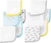 Unisex babywashandjesset, 10-pack, meerkleurig/stippen/olifanten, één maat