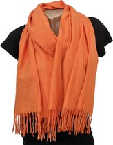 Lange Warme Sjaal - Unisex - Effen - Oranje - 200 x 75 cm (23215#)