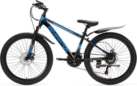 Generation Baturo mountainbike 24 inch - Blauw - Spatborden - Generation