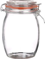 Urban Living Weckpot/inmaakpot - 1L - glas - met beugelsluiting - D10 x H17 cm