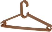 Storage Solutions kledinghangers - set van 10x - kunststof - bruin