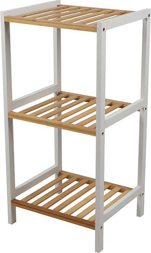 Bamboe Wandkast Voor Badkamer - Over-het-Toilet Opberg Organizer Met 2 Deuren En Verstelbare Planken Ruimtebesparend Medicijnkastje