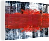 Canvas - Schilderij - Olieverf - Abstract - Kunst - Rood - 30x20 cm - Wanddecoratie - Interieur