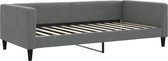 vidaXL - Slaapbank - 100x200 - cm - stof - donkergrijs