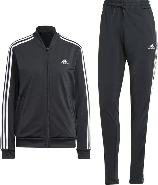 adidas Sportswear Essentials 3-Stripes Trainingspak - Dames - Zwart - XL
