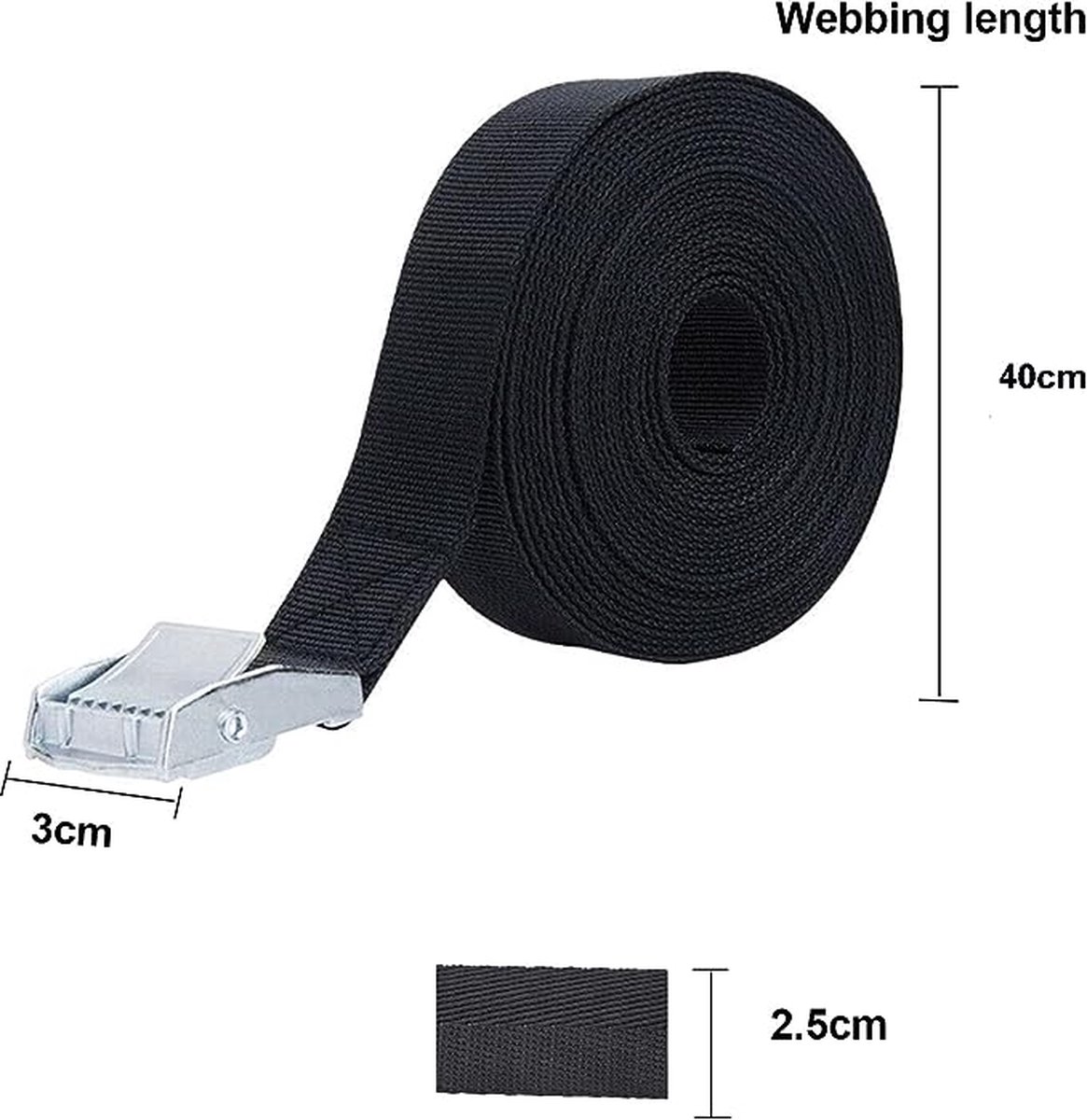 YAYODS Ratschengurte 4er Set - 6m X 2,5cm Mit 800kg Tragkraft Für Transport