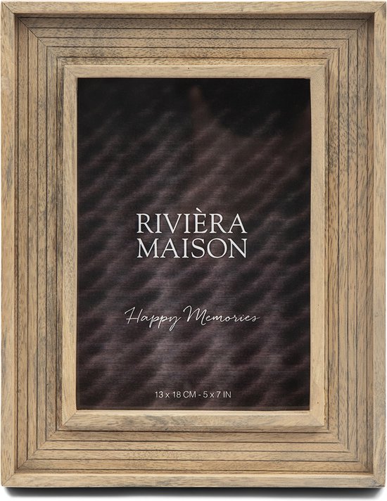 Riviera Maison Fotolijst, Rechthoek, Fotokader, houten lijstje - RM Spezia Photo Frame 13x18 - Bruin