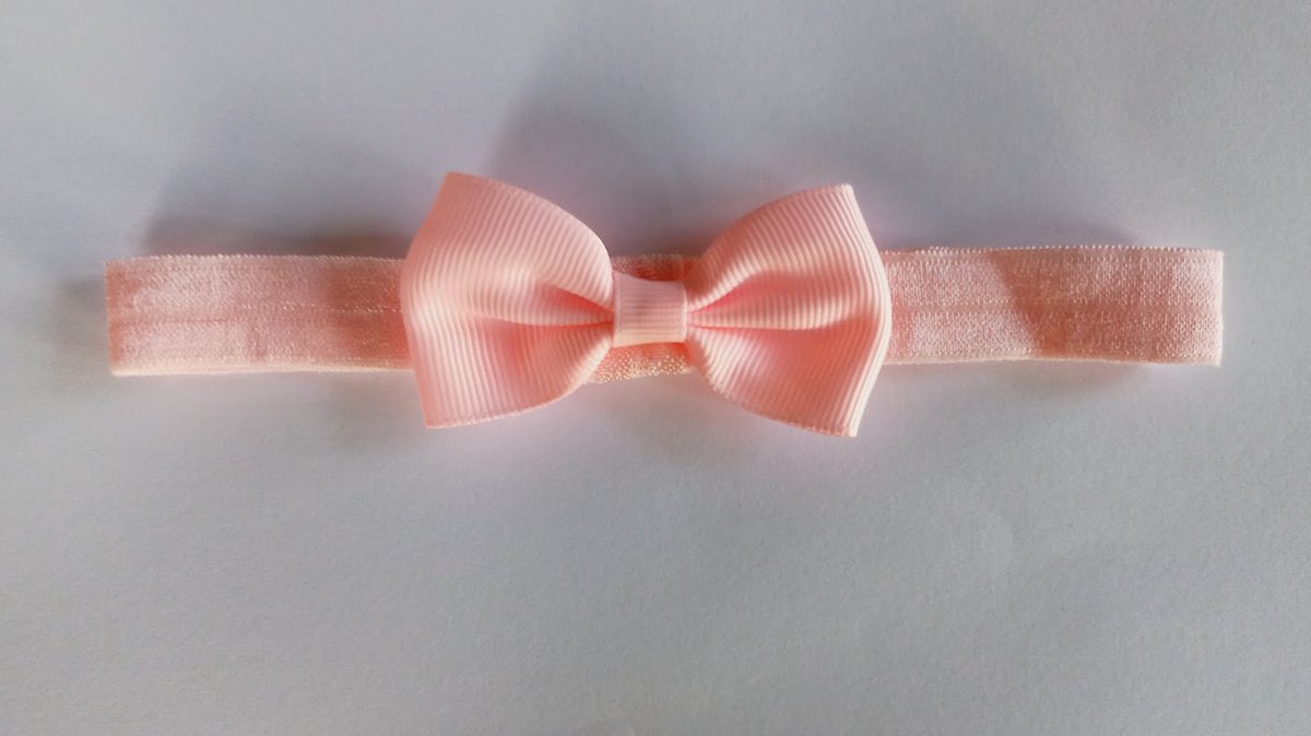 Le Sjalerie Haarband Baby Met Strik Hoofdband - Roze-