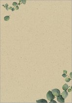 Sigel designpapier - A4 - motief Eucalyptus - tweezijdig - gras papier 100g - 100 vel - SI-DP615