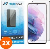 Mobigear Screenprotector geschikt voor Samsung Galaxy S21 Plus Glazen | Mobigear Premium Screenprotector - Case Friendly - Zwart (2-Pack)