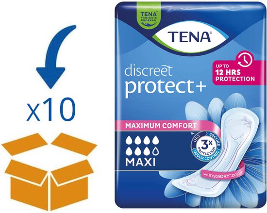 TENA Lady Discreet Maxi | 10 pakken van 12 stuks