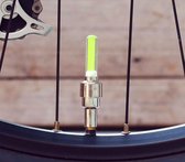 CHPN - Éclairage de vélo - Éclairage de valve - Éclairage de roue - 2x LED- Éclairage de rayon - pour Enfants - Jeux d'éclairage pour la roue de vélo - Jaune