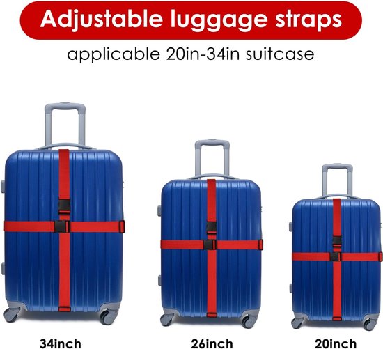 Sangles de bagages pour valise, 2 pièces, sangle de voyage à dégagement  rapide, sangle