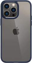 Hoesje Armor Back Cover Transparant Blauw Geschikt voor Apple iPhone 15 Pro