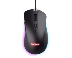 Trust GXT 924 Ybar+ - Gaming Muis - Bedraad - 25.600 DPI - RGB Verlichting - Zwart