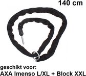 Chaîne enfichable 140 cm pour serrures AXA Imenso Large et Block XXL - Plug in ULC - Zwart