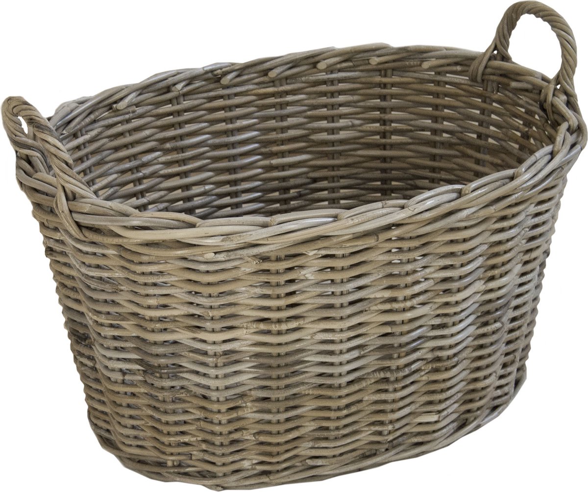 Opbergmand Ovaal Vicky Grey 60x45x35