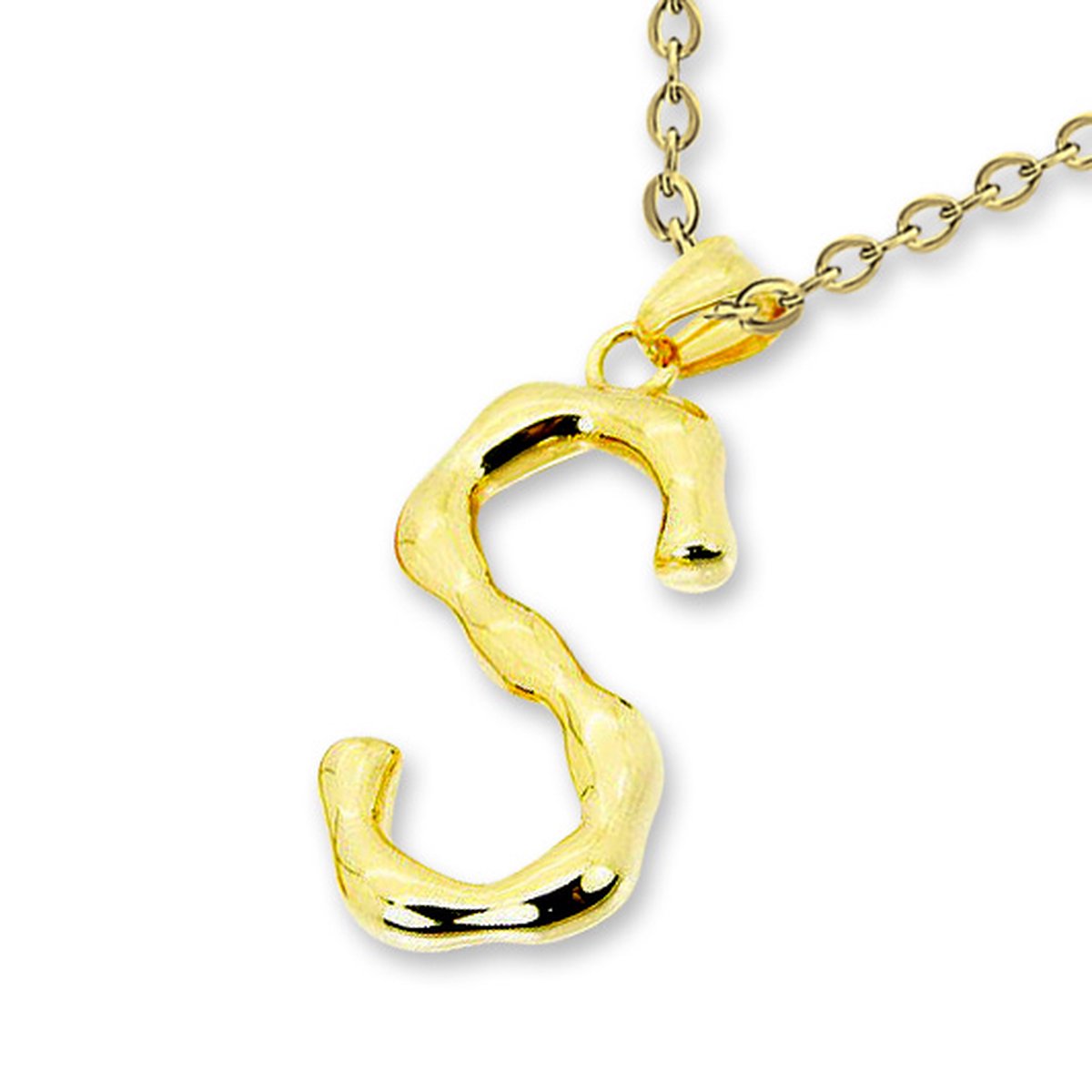 Amanto Ketting Alp G - 316L Staal - Letter - Alfabet - 40x22mm - 60cm