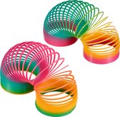 The Twiddlers 2 grote regenboog trapveren - Ideaal binnenspeelgoed voor kinderen voor urenlang spelplezier - Plastic, rekbaar, populair verjaardagscadeau