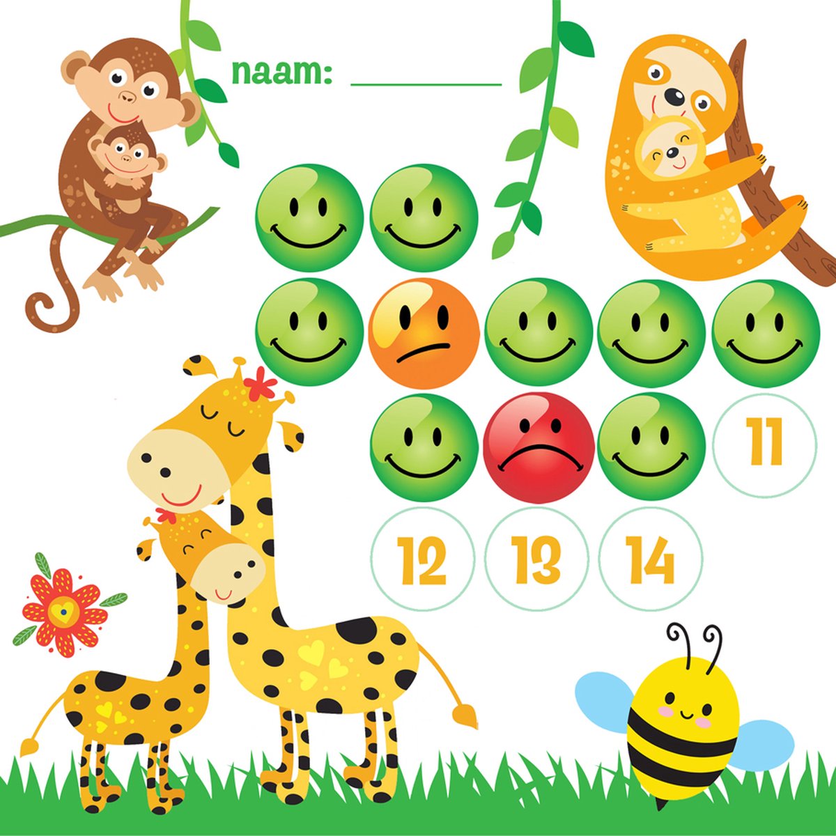 Goedkoopste Beloningssysteem met Stickers 8 Verkleurende Plasstickers - Op het Potje - Beloningssysteem Jungle Plasstickers - Plassticker Jongens - Beloningskalender - Beloningsstickers - Zindelijkheidstraining Kind - Beloningskaarten