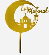 Ramadan Maan Eid Mubarak - taart topper - taart decoratie - verjaardag versiering - prikkers met versiering - taartversiering