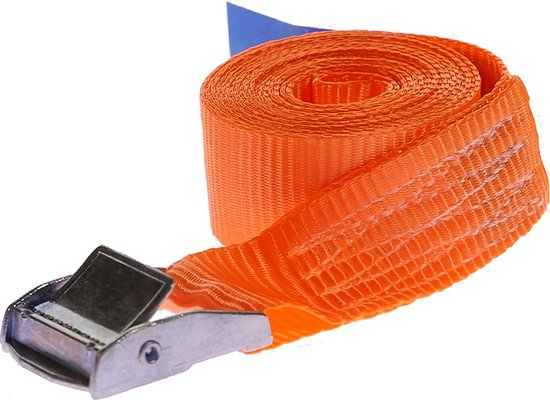 sourcing map 0,8 meter x 5 cm spanband Cargo binden met Cam gesp 500 kg werkbelasting Oranje 2.5M x 5cm, 1 Pcs zwart