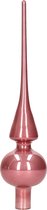 Oud roze glazen piek glans 26 cm - Oud roze kerstboom versieringen