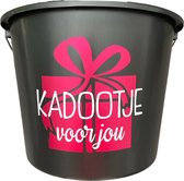 Cadeau Emmer-Kadootje voor Jou-12 liter-zwart-cadeau-geschenk-gift-kado-Verjaardag-Felicitatie-Zomaar