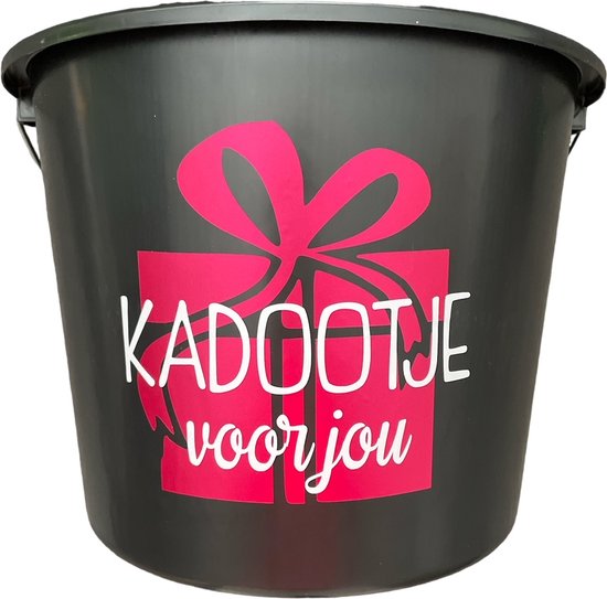Cadeau Emmer-Kadootje voor Jou-12 liter-zwart-cadeau-geschenk-gift-kado-Verjaardag-Felicitatie-Zomaar
