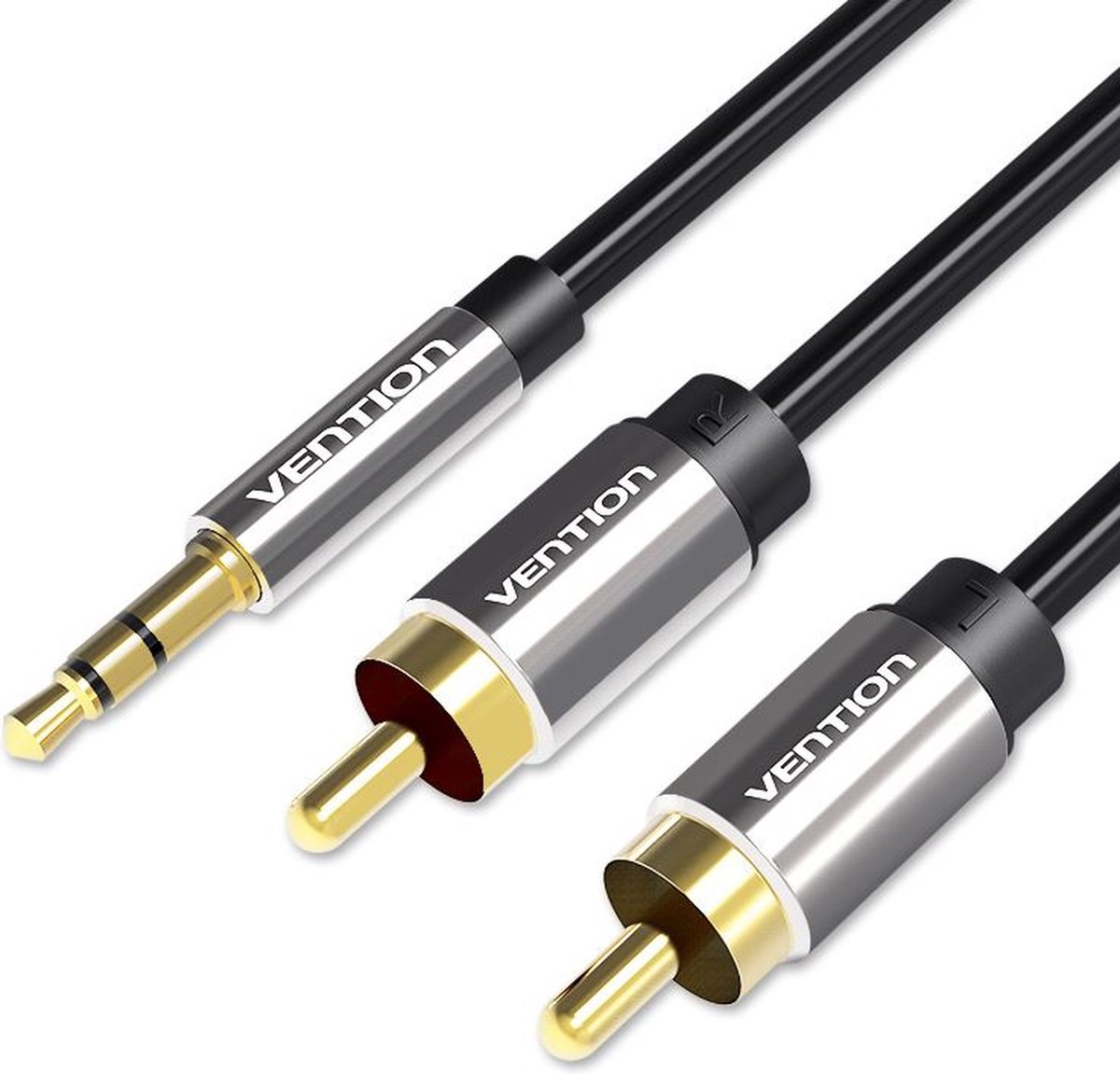 Vention Audiokabel 3,5 Mm Naar 2X Rca Voor Computerluidsprekers