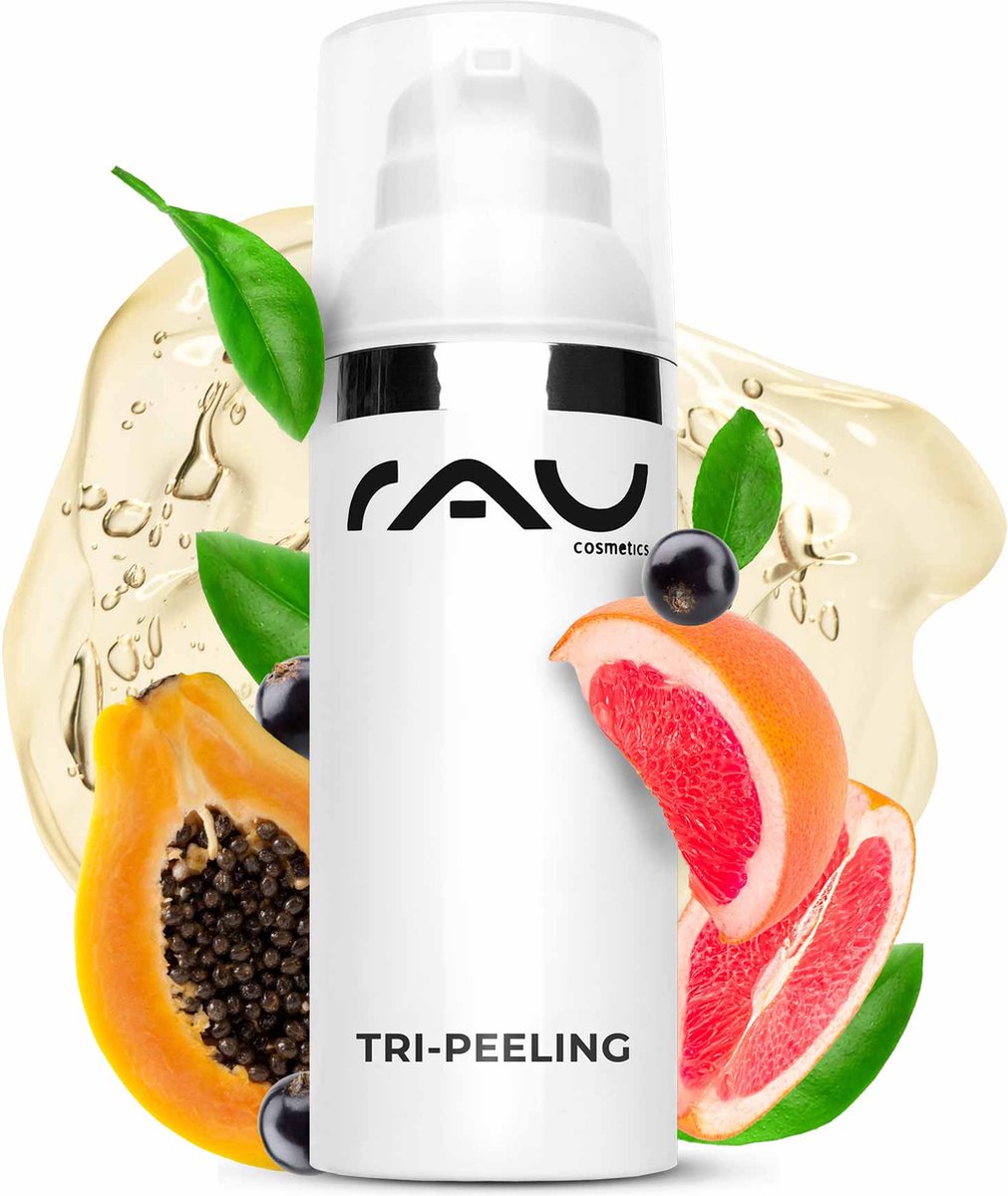 RAU Cosmetics Tri-peeling, 50 ml - enzymatische fruitzuurpeeling - voor alle huidtypen - met papaya en witte thee