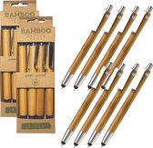 green-goose® Bamboe Stylus Pen | 8 Stuks | Duurzame Pennenset