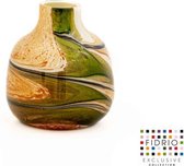 Vase Design Turin - Fidrio INDIAN SUMMER - vase à fleurs en verre soufflé à la bouche - hauteur 15 cm