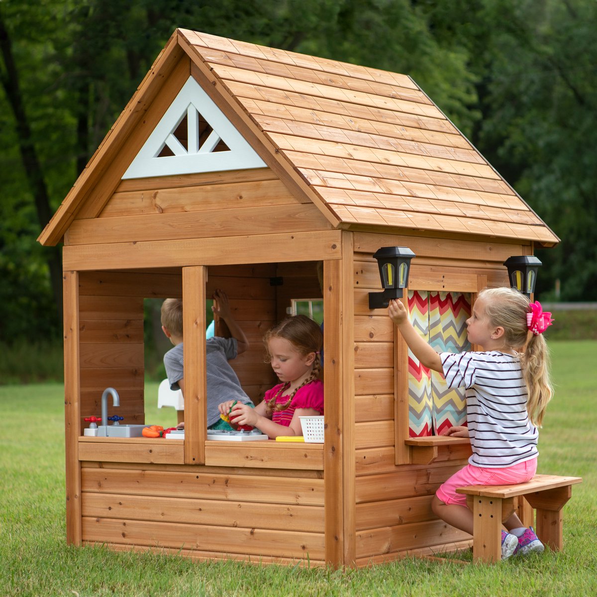 Backyard Discovery Aspen Houten Speelhuis - met Speelkeukentje, brievenbus en meer — afbeelding 6