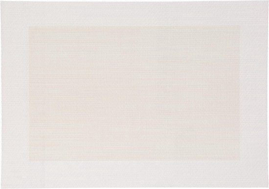 Secret de Gourmet Rechthoekige placemat wit/ivoor - texaline - 50 x 35 cm - Onderleggers