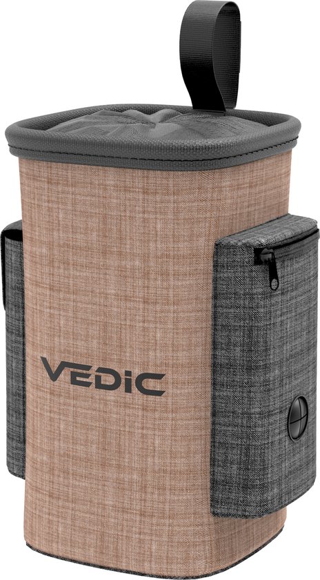 VEDIC® - Beloningstasje Voor Honden Bruin - Beloningszakje - Hondensnoepjes Tasje - Poepzakjeshouder - 18x13cm