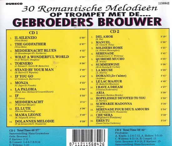 30 Romantische Melodieën op trompet met de Gebroeders Brouwer - Gebroeders Brouwer