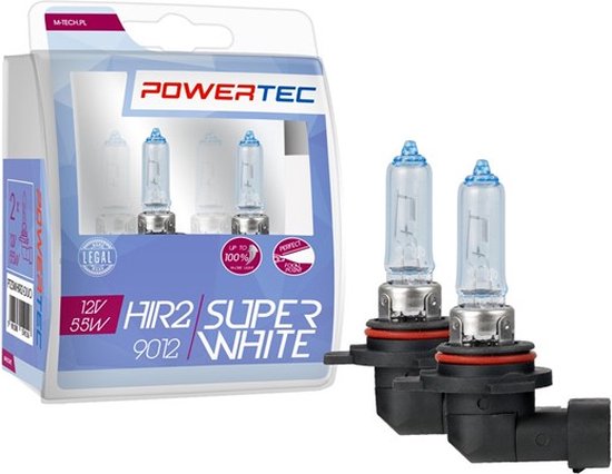 Powertec SuperWhite HIR2 12V DUO - Set van 2 - HIR2/9012 autolampen set |  bol