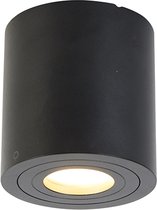 QAZQA capa - Moderne Dimbare LED Smart Plafondspot | Spotje | Opbouwspot incl. wifi met Dimmer - 1 lichts - Ø 9 cm - Zwart -