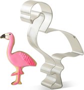 Uitsteekvorm in vorm van een Flamingo - 10 CM - RVS Cookie Cutter - Vogel/Dier Vormpje - Koekjes uitsteker