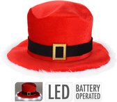 Relaxwonen - Chapeau de Père Noël - Éclairage LED - Cylindrique - Taille Unique