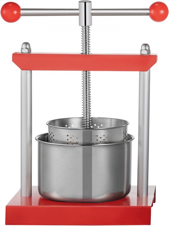 Fruitpers Wijnpers 2 L Handmatige Sapcentrifuges Wortel Fruit Wijnpers met Twee Vaten en Een Filterzak Geschikt voor het Persen van Kaas Fruit — afbeelding 2