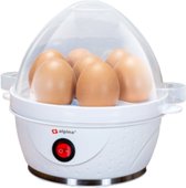 alpina Elektrische Eierkoker - Eierkoker Voor 7 Eieren - Incl. Maatbeker, Eierrek en Eierprikker - 230V - 320-380W - Waarschuwingssignaal - Antislip - Zacht/ Medium of Hardgekookte Eieren