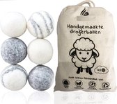 Flixxshop 6X Drogerballen voor wasdrogers - Gemaakt van 100% Nieuw-Zeelandse schapen wol - Wasdrogerballen