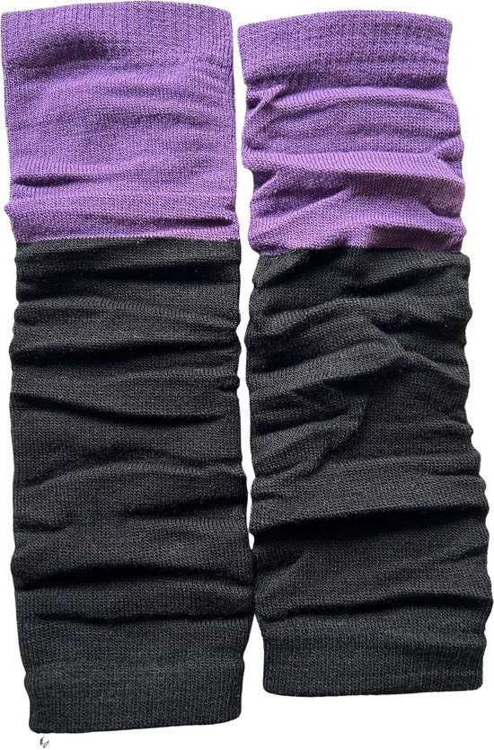 Fashionable Warme Beenwarmers / Sleever / Legwarmer | Beenwarmer | One Size - Paars-Zwart