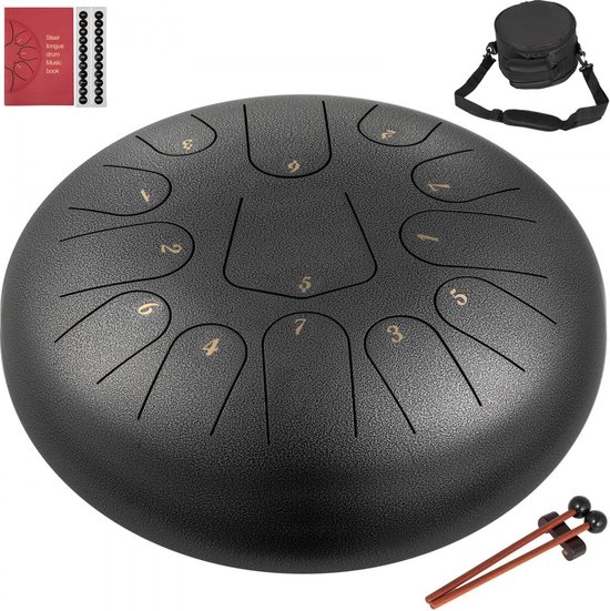 Dakta® Steel Tongue Drum 13 Notes, Steel Tongue Drum Gun couleur 12,  Tambours à